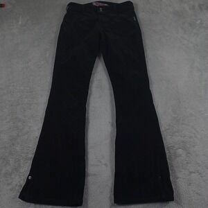 Vintage‎ Silver Jeans WOmens 27 Black Corduroy Bareback Bootcut Y2K